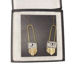 Bespoke Gold and Silver Geometric Earrings